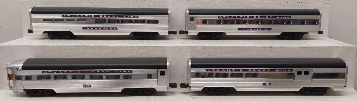 Lionel 6-19154 O Scale Atlantic Coast Line Aluminum Passenger Cars (Set of 4) LN/Box