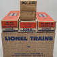 Lionel 1590 Vintage O 249 Steam Freight Set w/250T,6014,6151,6112 VG/Box