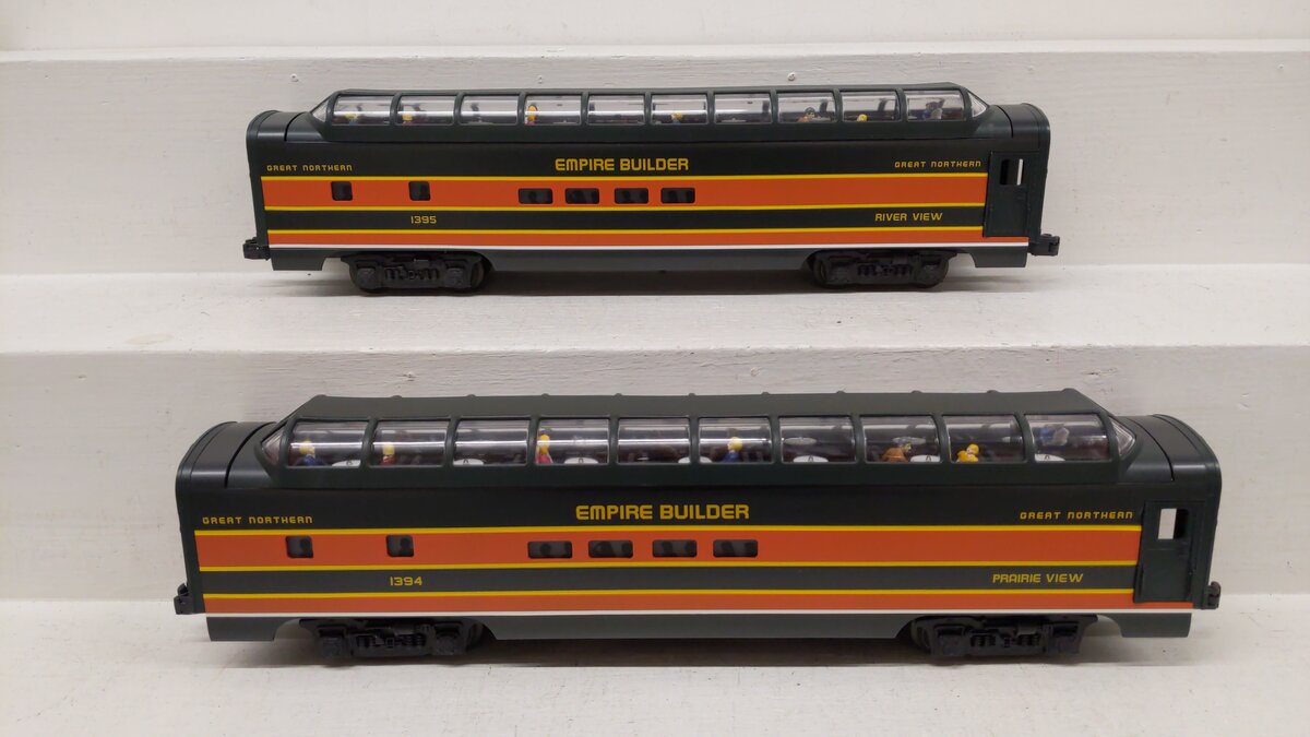 Lionel 6-19183 O Great Northern Empire Builder Full Vista Dome (Set of 2) EX/Box