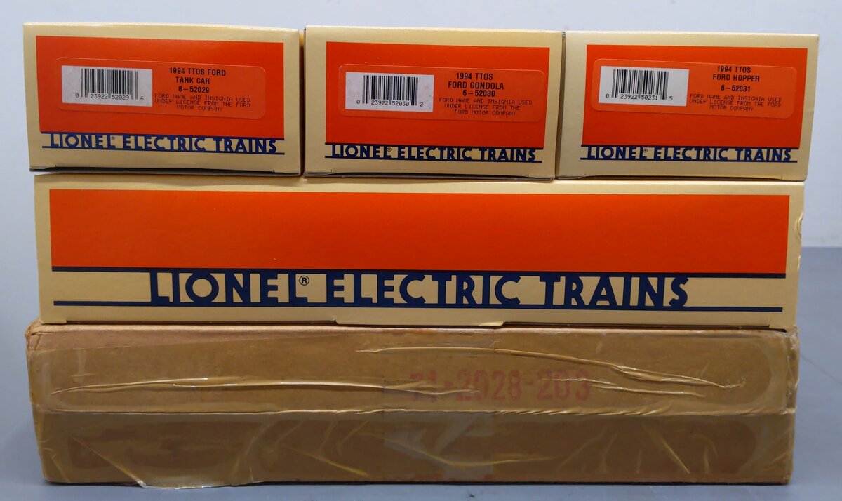 Lionel 6-52028 O Gauge TTOS Ford Hopper, Tank Car, And Gondola Freight Set LN/Box