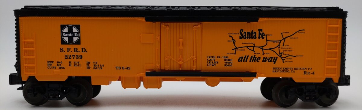 Lionel 6-52135 O Gauge LOTS 1998 ATSF Reefer #22739 LN/Box