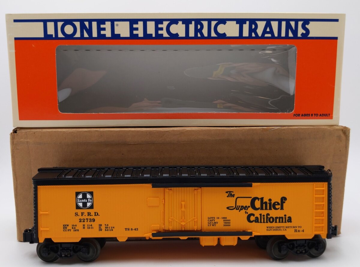 Lionel 6-52135 O Gauge LOTS 1998 ATSF Reefer #22739 LN/Box