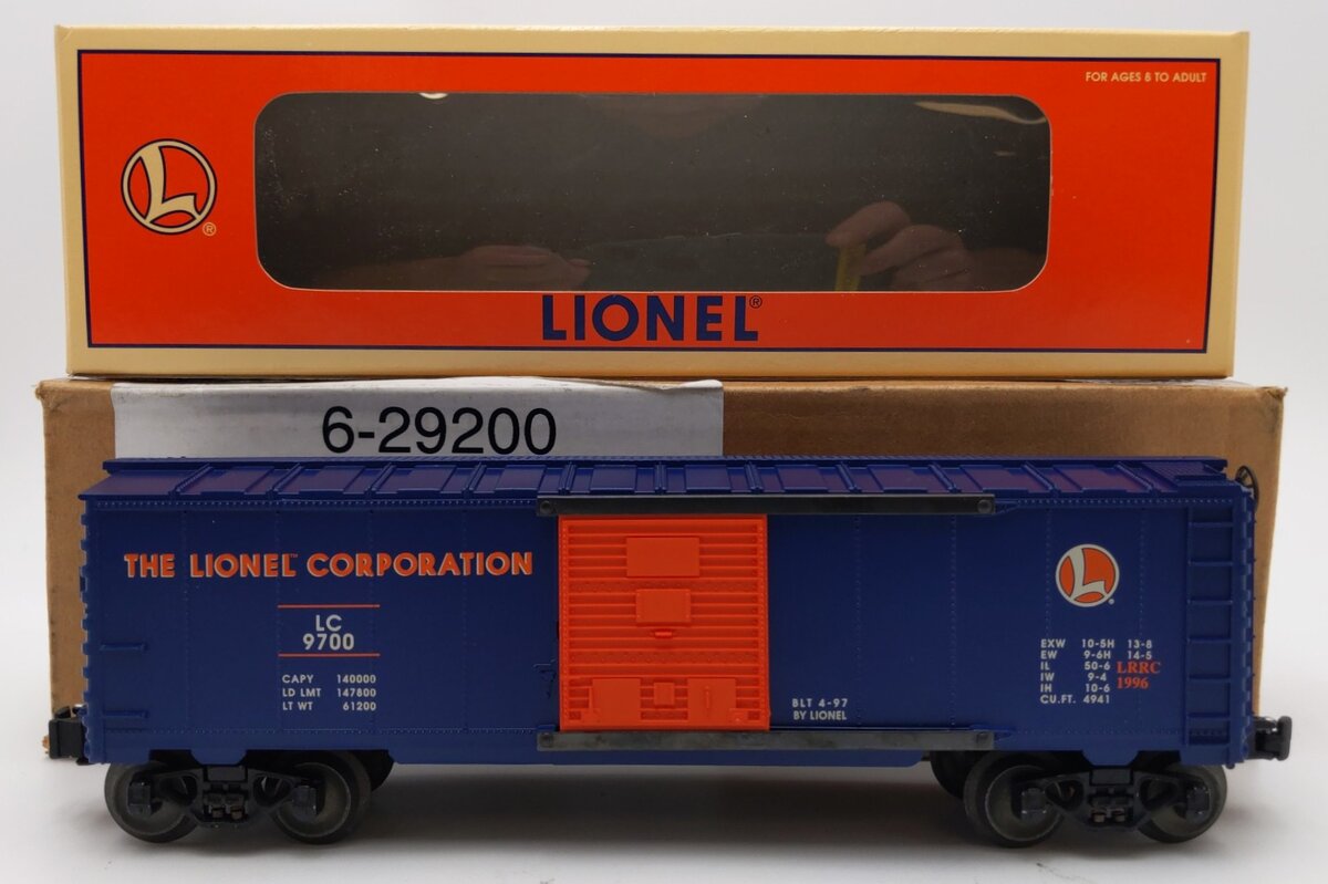 Lionel 6-29200 O Gauge Lionel Railroad Club Boxcar #9700 LN/Box