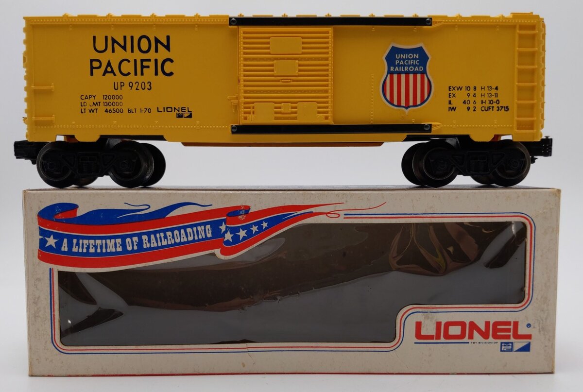 Lionel 6-9203 O Gauge Union Pacific Boxcar #9203 EX/Box