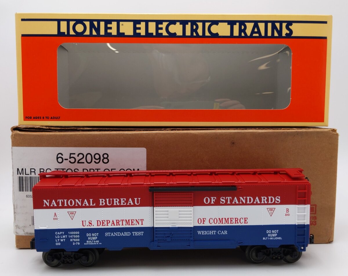 Lionel 6-52098 O Gauge TTOS-1996 U.S. Department Of Commerce Boxcar LN/Box