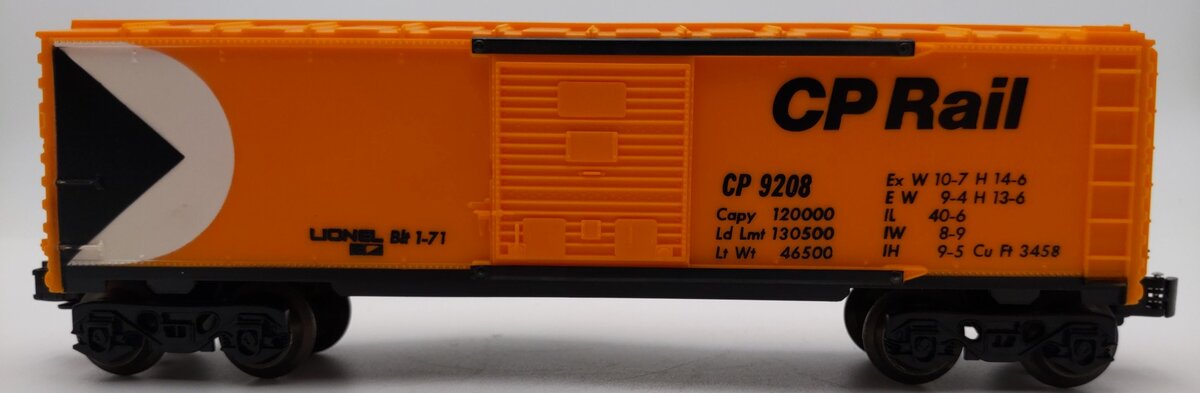Lionel 6-9208 O Gauge Canadian Pacific Rail Boxcar EX/Box