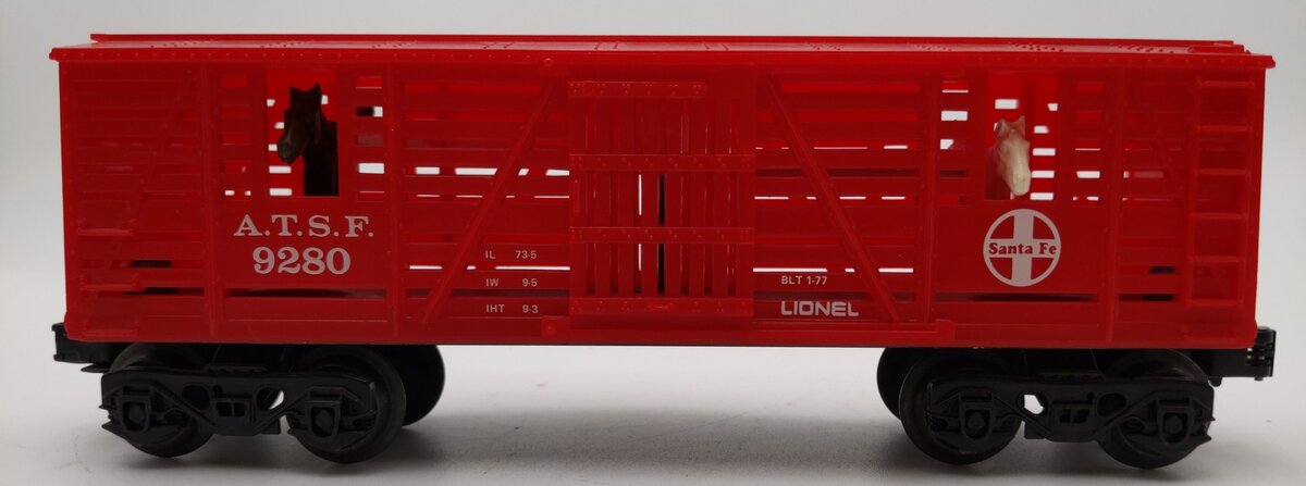 Lionel 6-9280 O Gauge Santa Fe Horse Transport Car LN/Box