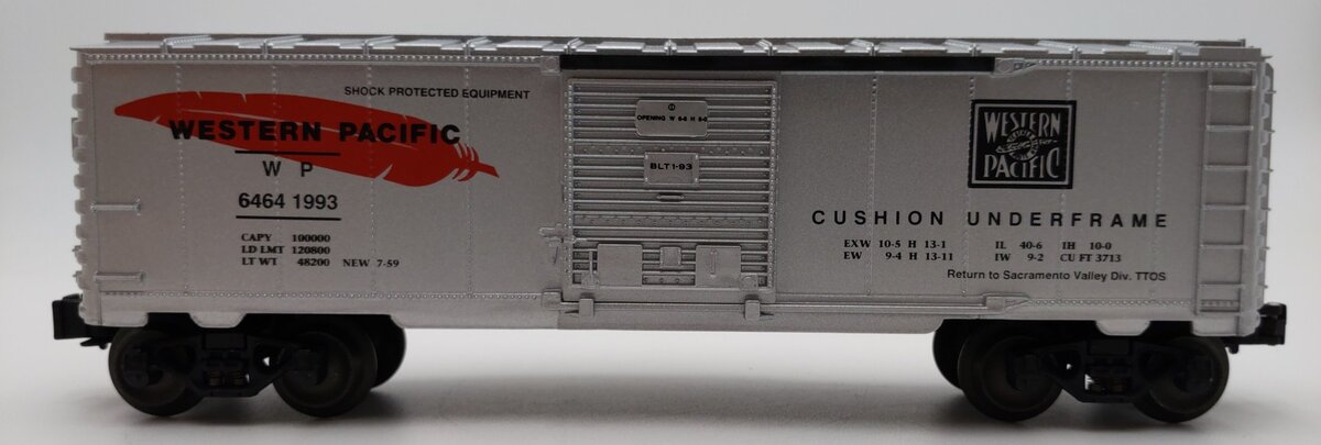 Lionel 6-52009 O Western Pacific TTOS 1993 Sacramento Valley Boxcar #6464-1993 LN/Box