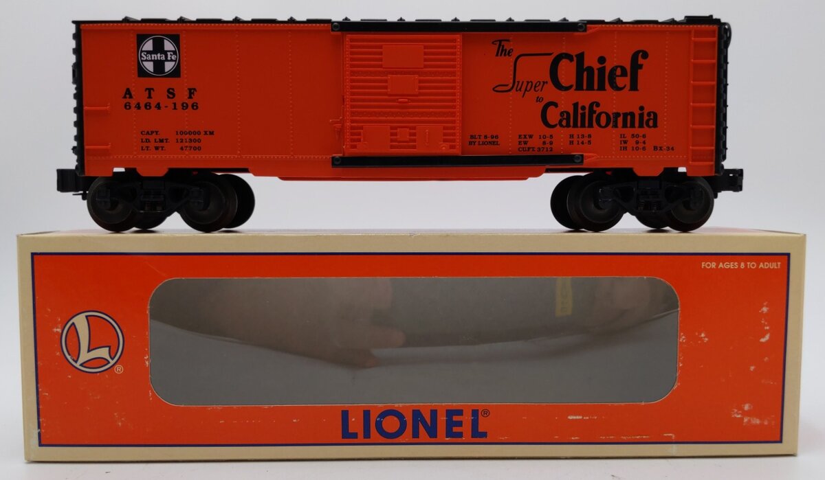 Lionel 6-19282 O Gauge Santa Fe "Super Chief to California" Boxcar 6464-196 LN/Box