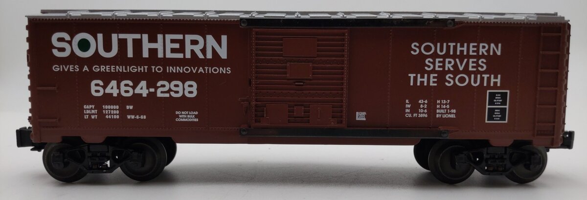 Lionel 6-29214 O Gauge Southern Railway Boxcar #6464-298 LN/Box