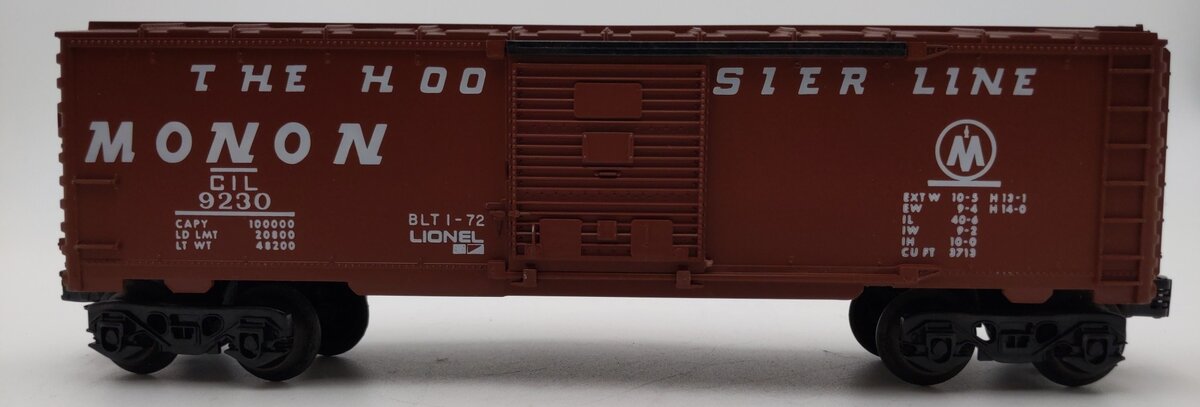 Lionel 6-9230 O Gauge Monon "The Hoosier Line" Boxcar EX/Box