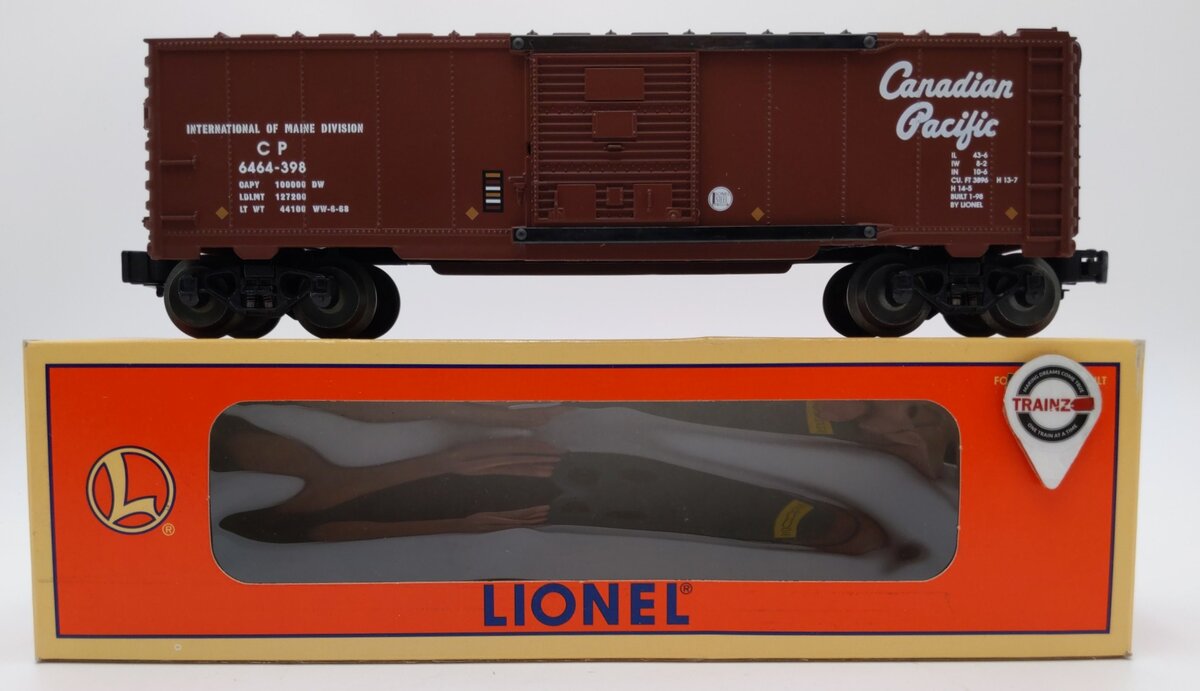 Lionel 6-29215 O Gauge Canadian Pacific Boxcar #6464-398 LN/Box