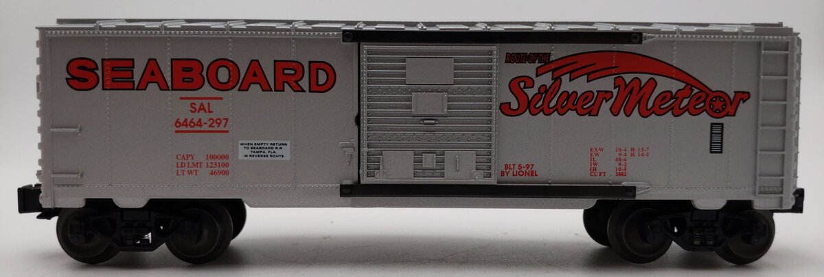 Lionel 6-19290 O Gauge Seaboard Silver Meteor 6464 Boxcar #6464-297 LN/Box