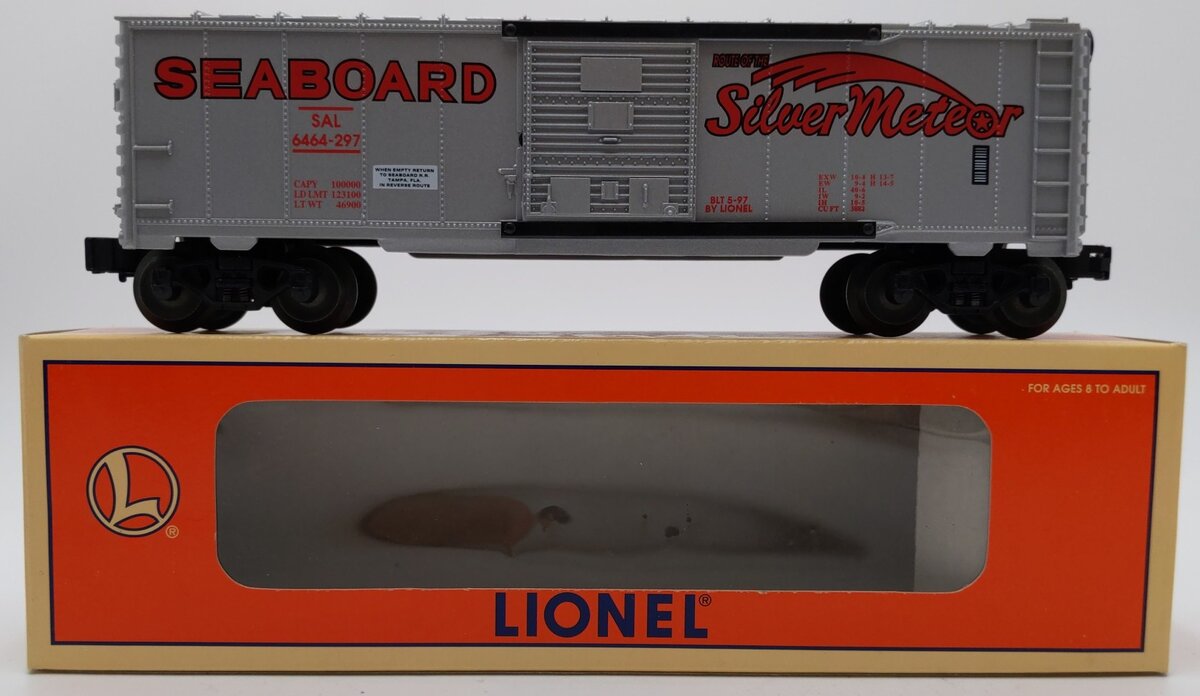 Lionel 6-19290 O Gauge Seaboard Silver Meteor 6464 Boxcar #6464-297 LN/Box
