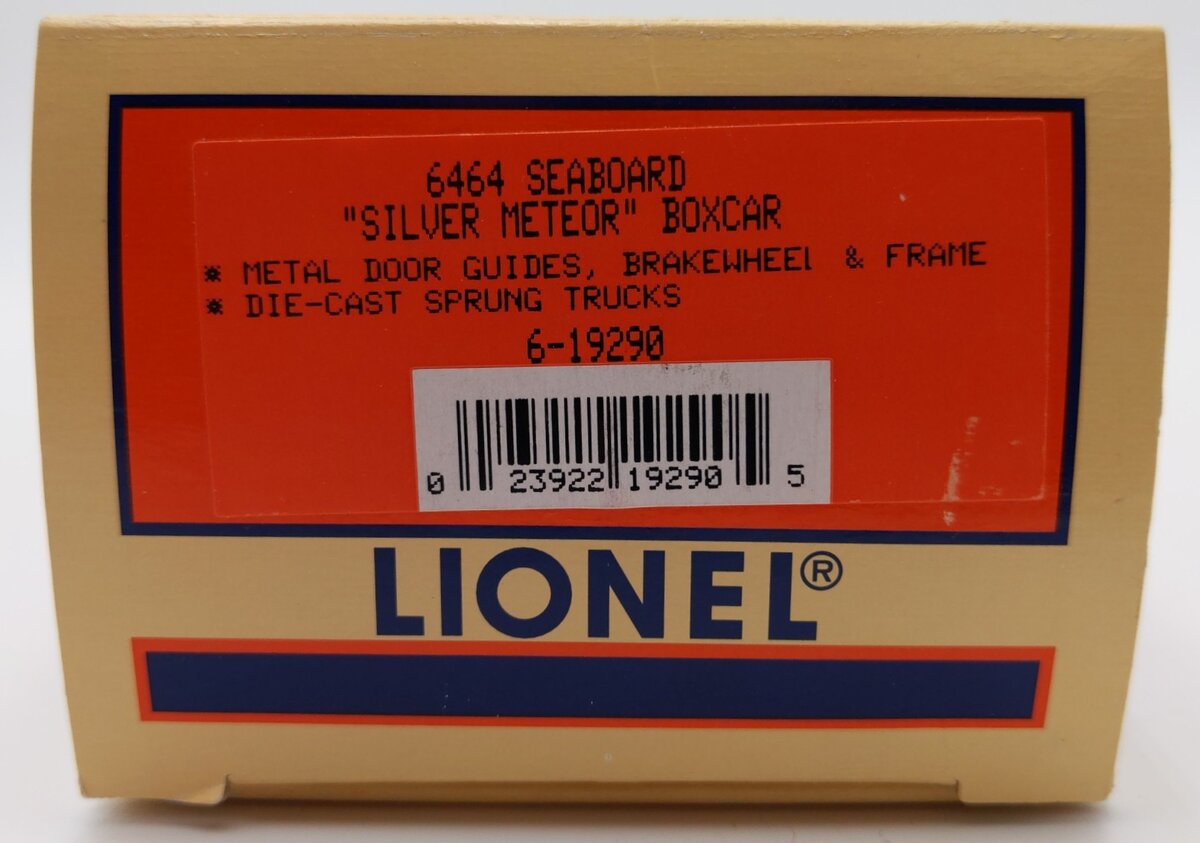 Lionel 6-19290 O Gauge Seaboard Silver Meteor 6464 Boxcar #6464-297 LN/Box