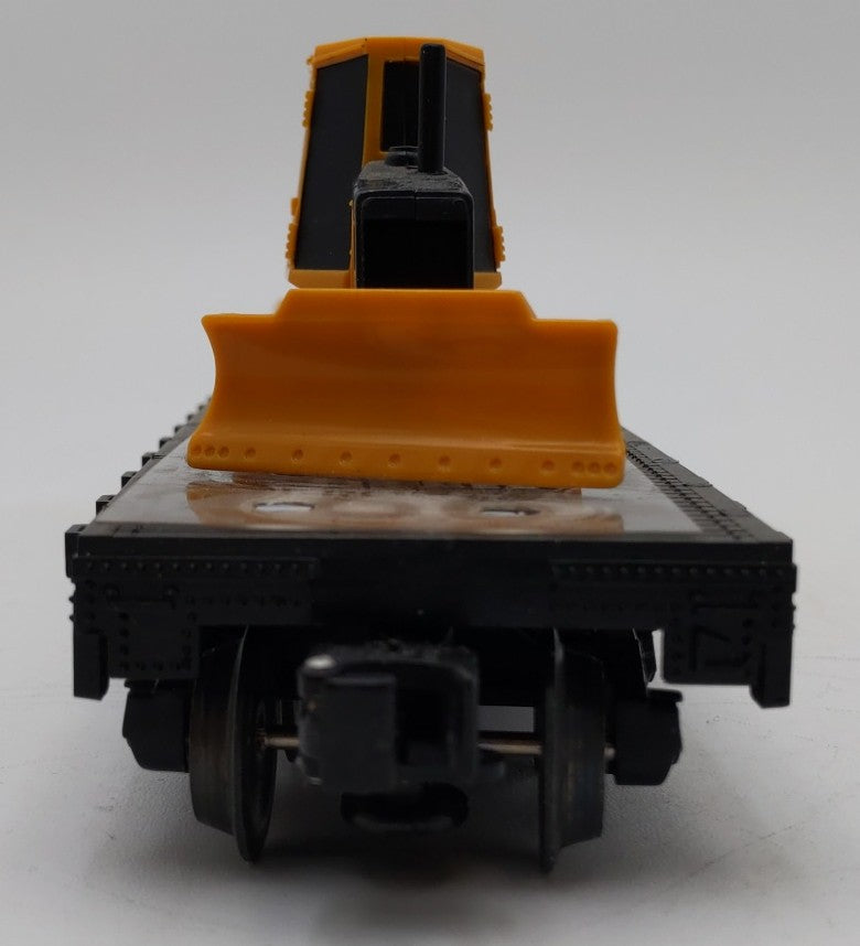 Lionel 6-17557 O Gauge Route 66 Flatcar with Two Bulldozers EX/Box