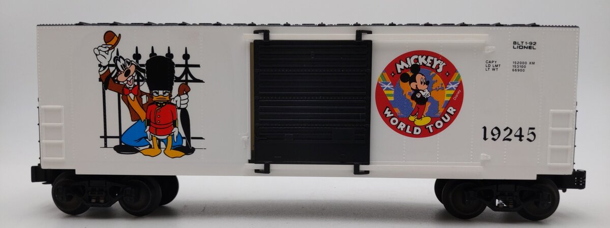 Lionel 6-19245 O Gauge Disney Mickey‘s World Tour Hi Cube Boxcar #19245 LN/Box