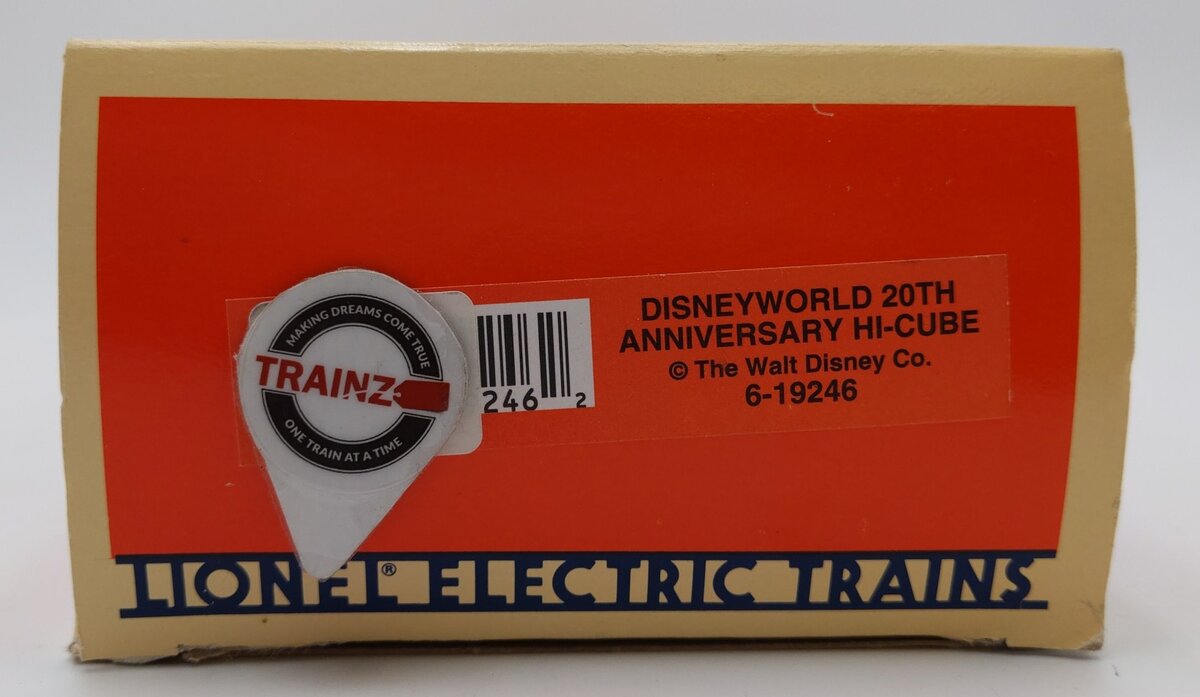 Lionel 6-19246 O Gauge Walt Disney World 20th Anniversary Hi Cube Boxcar #19246 LN/Box