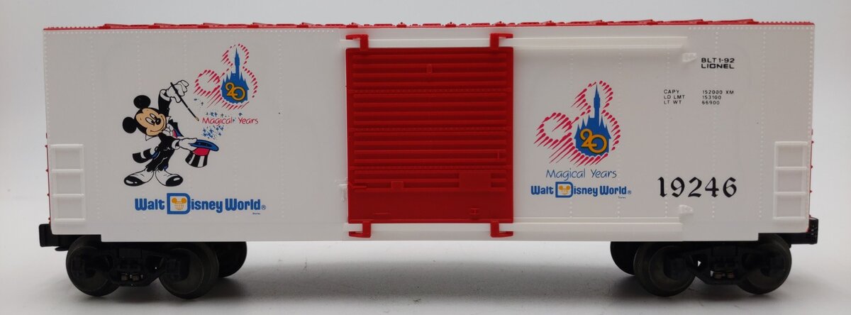 Lionel 6-19246 O Gauge Walt Disney World 20th Anniversary Hi Cube Boxcar #19246 LN/Box
