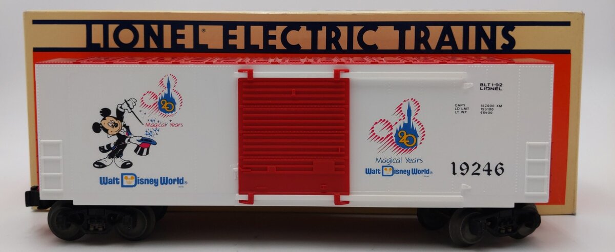 Lionel 6-19246 O Gauge Walt Disney World 20th Anniversary Hi Cube Boxcar #19246 LN/Box
