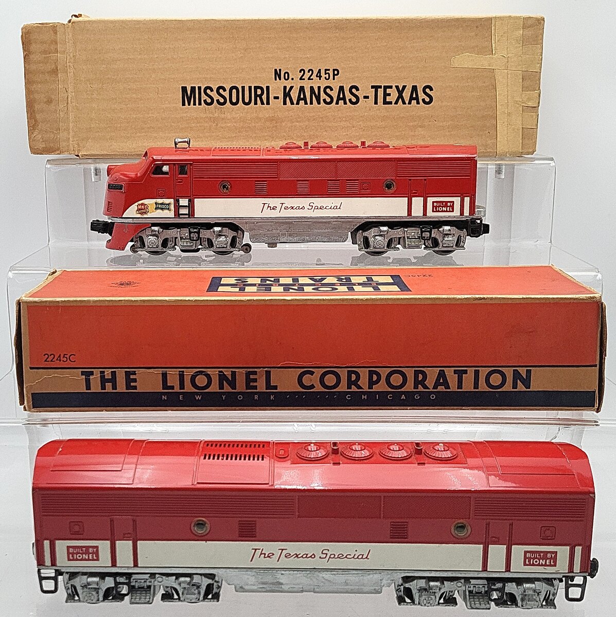 Lionel 2245 Vintage O Gauge Texas Special F-3 AB Diesel Set VG/Box