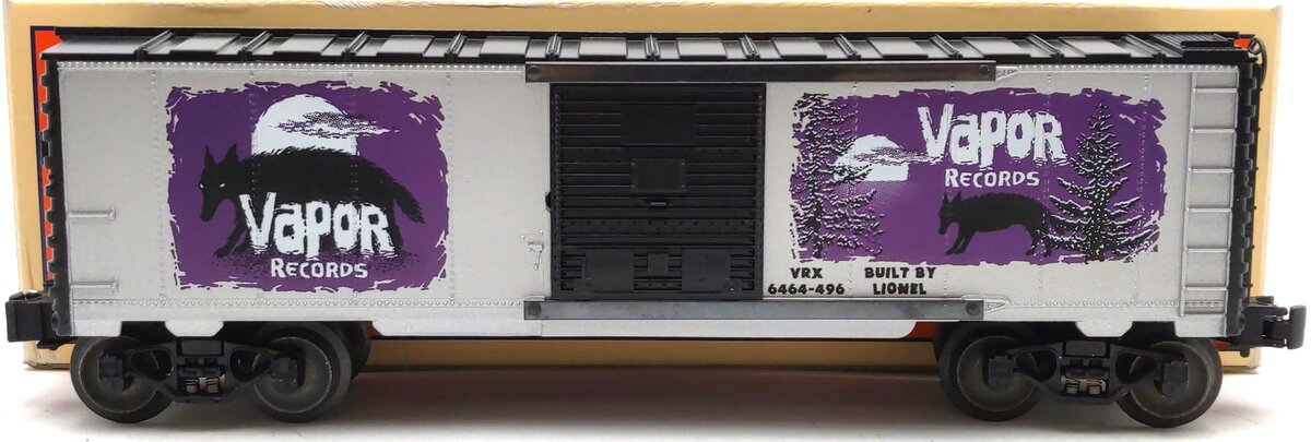 Lionel 6-29218 O Gauge Vapor Records Purple Boxcar #6464-496 LN/Box