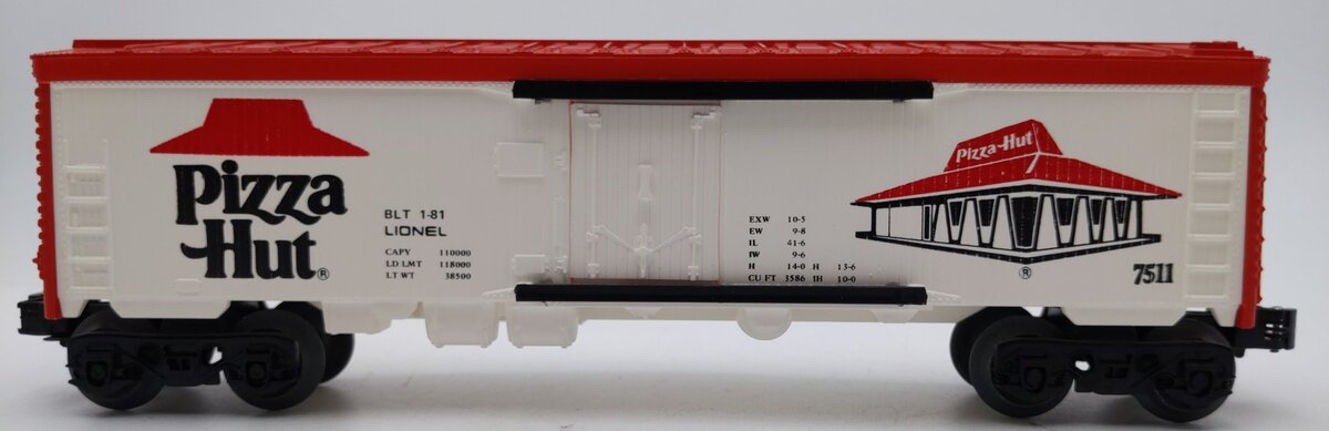 Lionel 6-7511 O Gauge Pizza Hut Refrigerator Car LN/Box