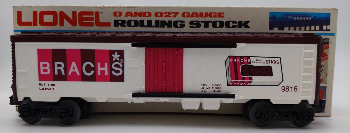 Lionel 6-9816 O Gauge Brach''s Candy Billboard Reefer Car #9816 LN/Box
