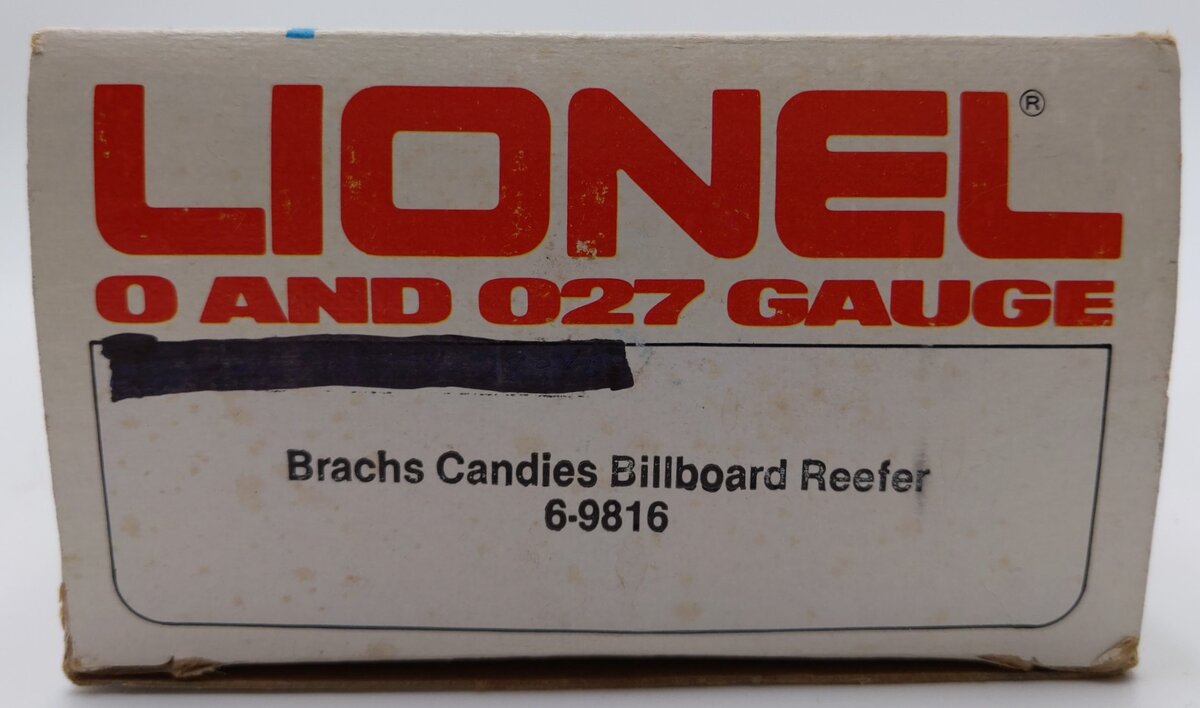 Lionel 6-9816 O Gauge Brach''s Candy Billboard Reefer Car #9816 LN/Box