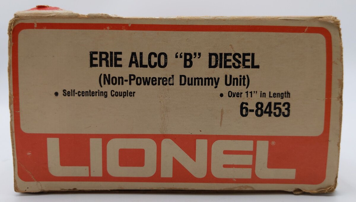 Lionel 6-8453 O Gauge Erie Alco Non-Powered B-Unit Diesel Locomotive #8453 EX/Box