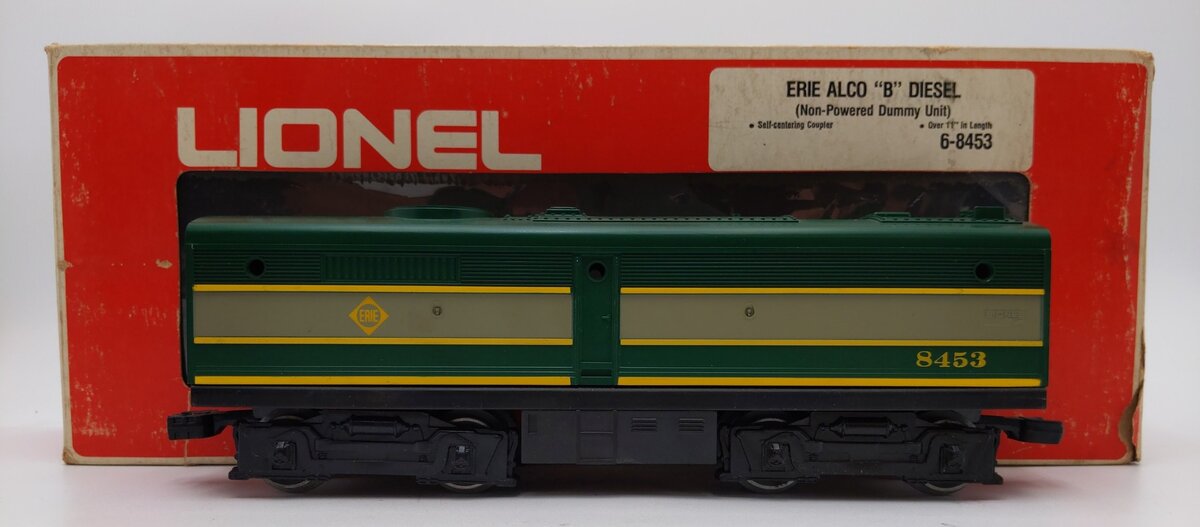 Lionel 6-8453 O Gauge Erie Alco Non-Powered B-Unit Diesel Locomotive #8453 EX/Box