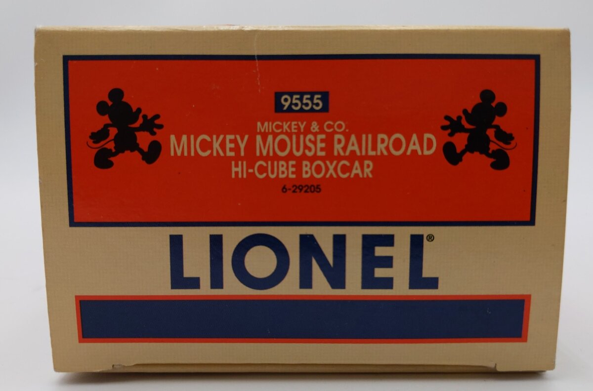 Lionel 6-29205 Mickey Mouse Railroad Hi-Cube Boxcar LN/Box