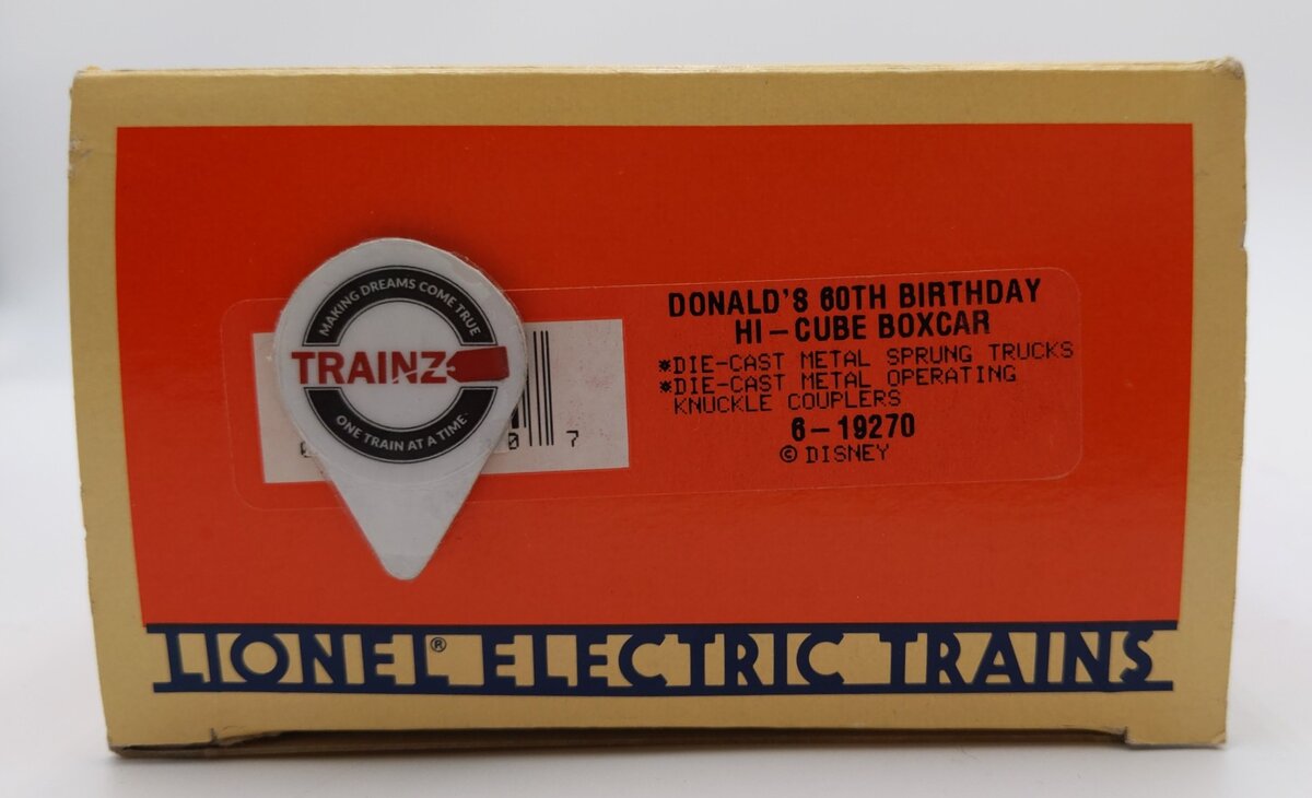 Lionel 6-19270 O Gauge Donald Duck 60th Birthday Boxcar LN/Box
