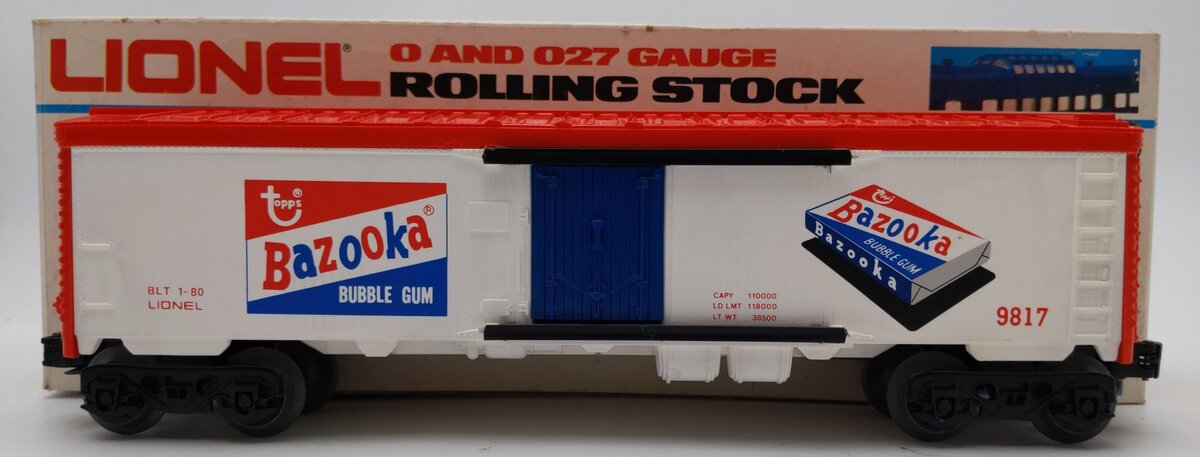 Lionel 6-9817 O Gauge Bazooka Bubble Gum Billboard Reefer #9817 LN/Box