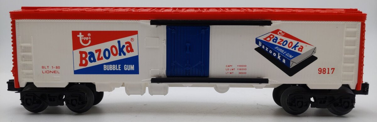 Lionel 6-9817 O Gauge Bazooka Bubble Gum Billboard Reefer #9817 LN/Box