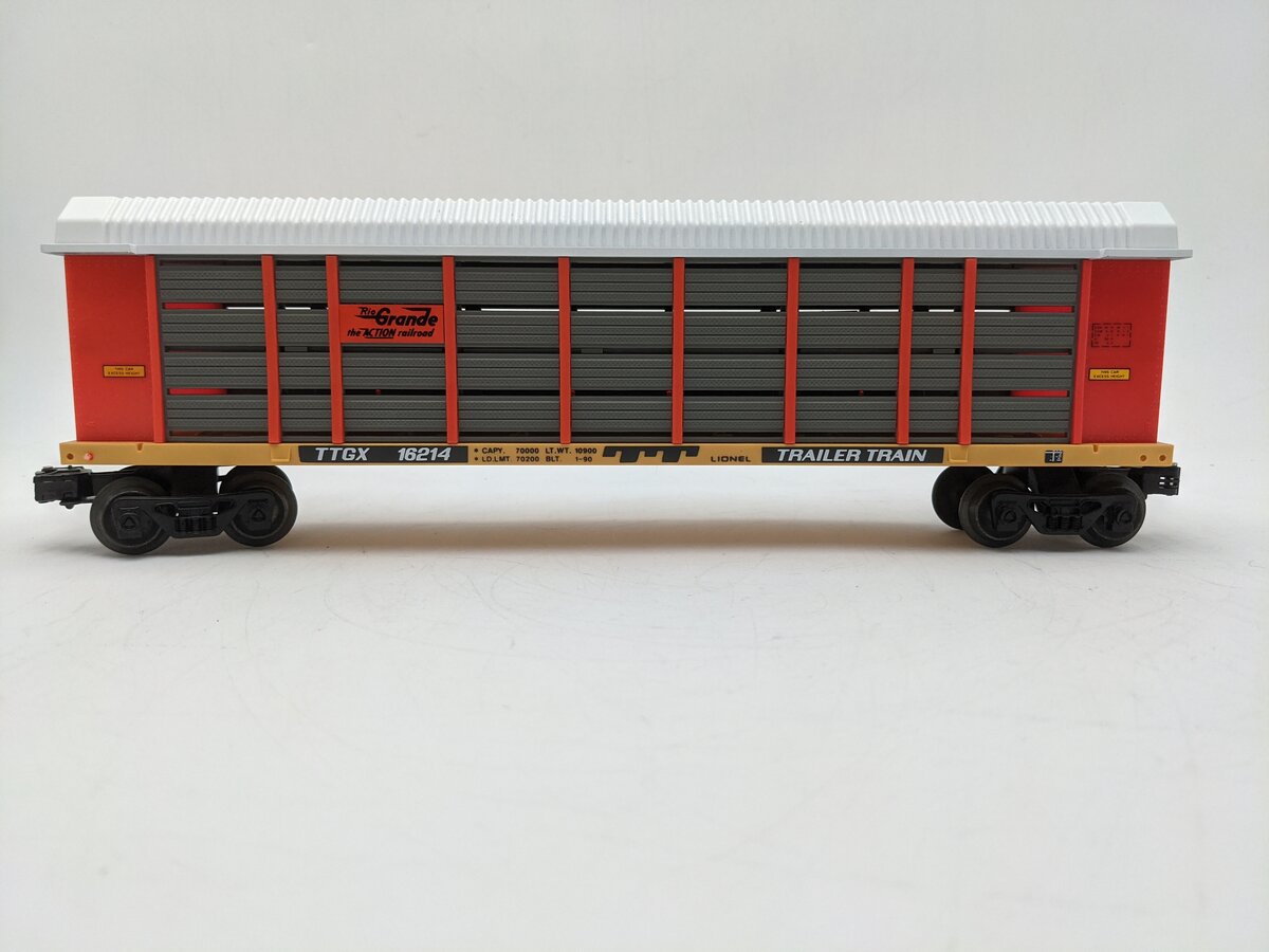 Lionel 6-16214 O Gauge Denver & Rio Grande Two Tier Auto Carrier VG/Box