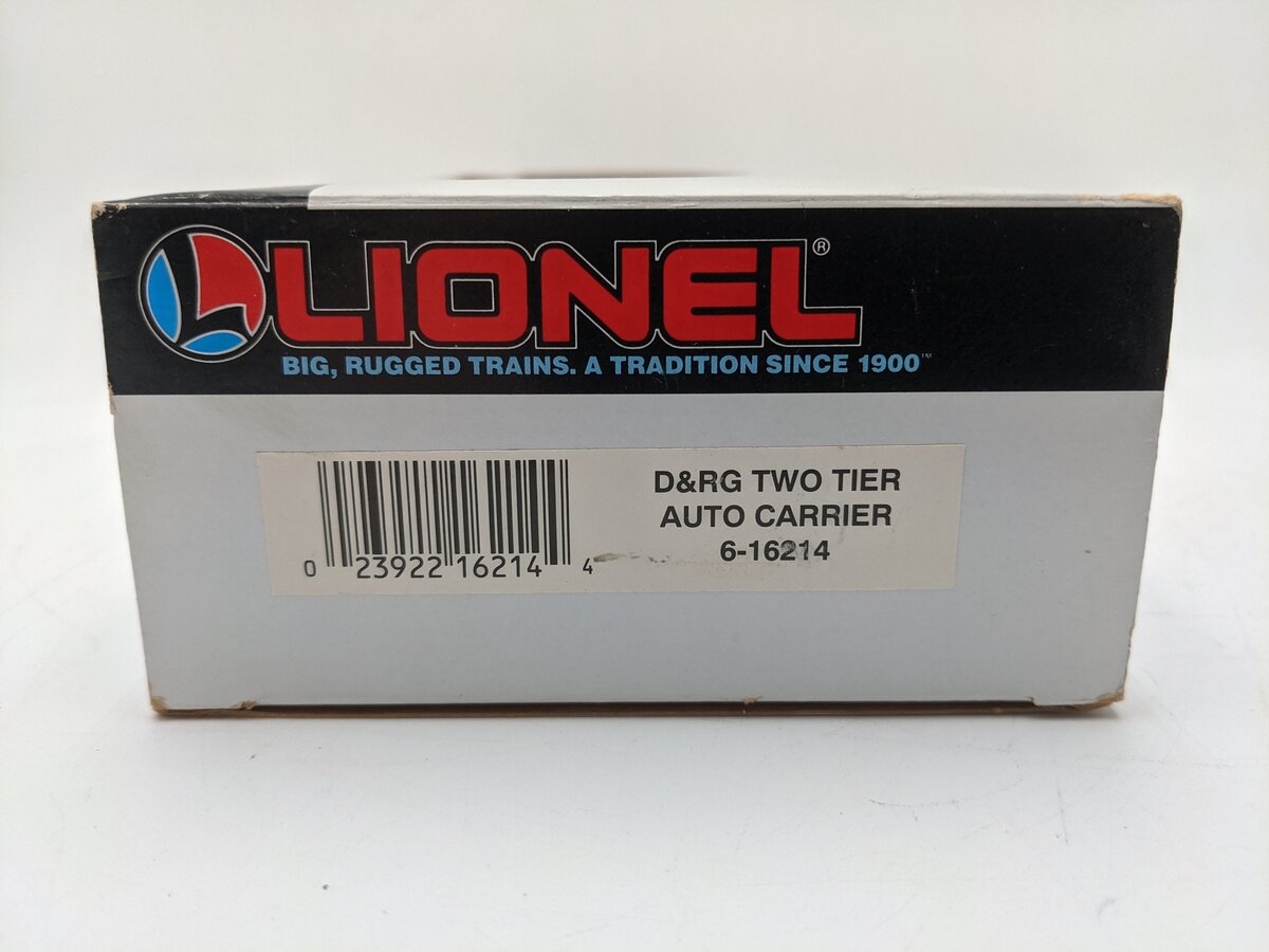 Lionel 6-16214 O Gauge Denver & Rio Grande Two Tier Auto Carrier VG/Box