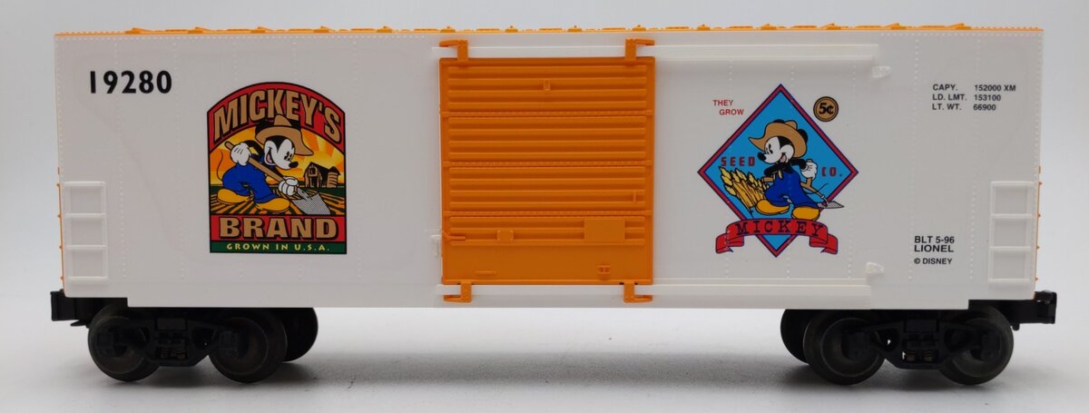 Lionel 6-19280 O Gauge Disney Mickey Wheat Hi-Cube Boxcar #19280 LN/Box