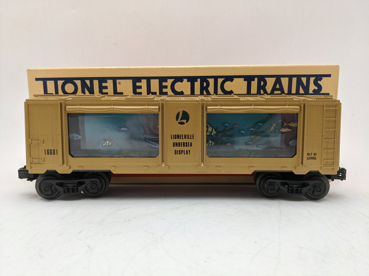 Lionel 6-16681 O Gauge Gold Animated Shark Aquarium Car EX/Box