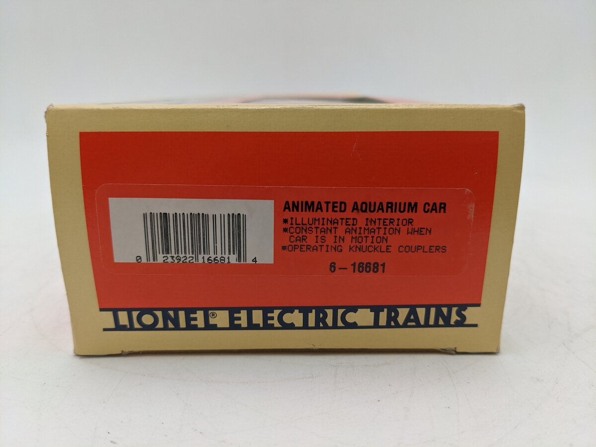 Lionel 6-16681 O Gauge Gold Animated Shark Aquarium Car EX/Box