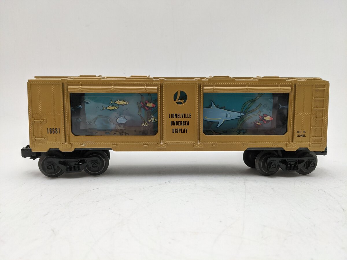 Lionel 6-16681 O Gauge Gold Animated Shark Aquarium Car EX/Box