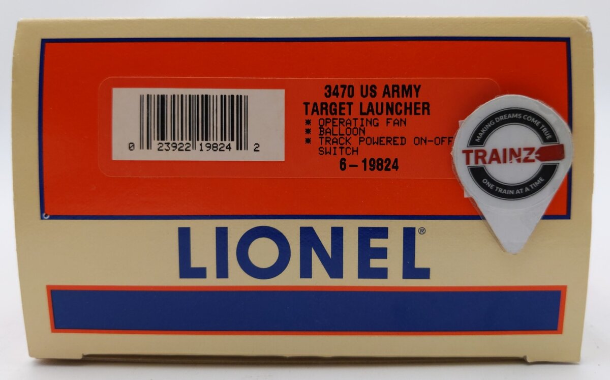 Lionel 6-19824 O Gauge U.S. Army Operating Target Launching Car #19824 LN/Box