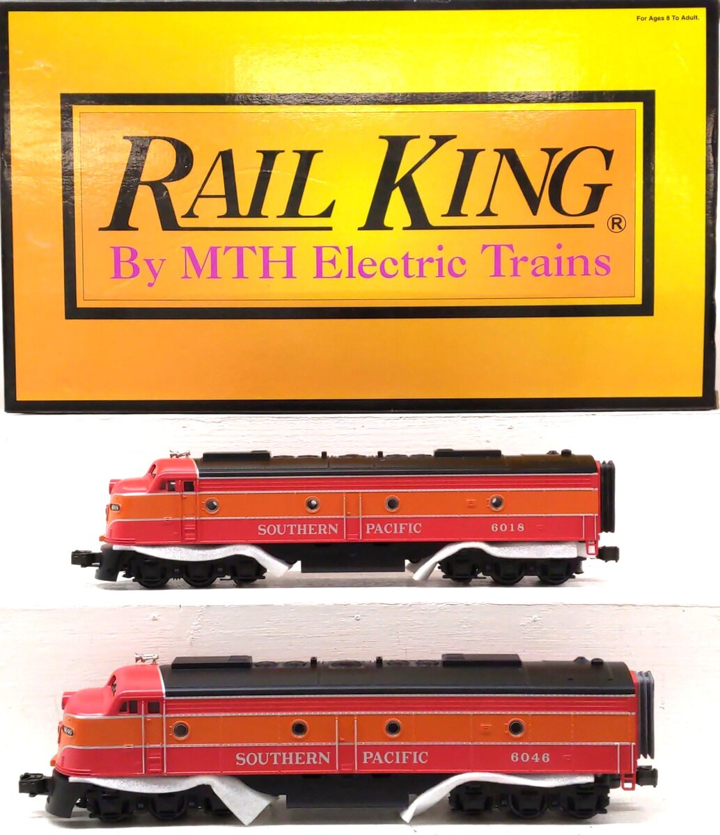 MTH 30-2141-0 O Southern Pacific E-8 AA Diesel Engine Set # 6018/6048 w/Horn LN/Box