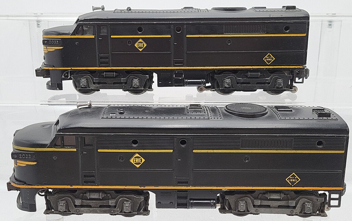 Lionel 2032 Vintage O Erie Alco AA Diesel Locomotive Set EX