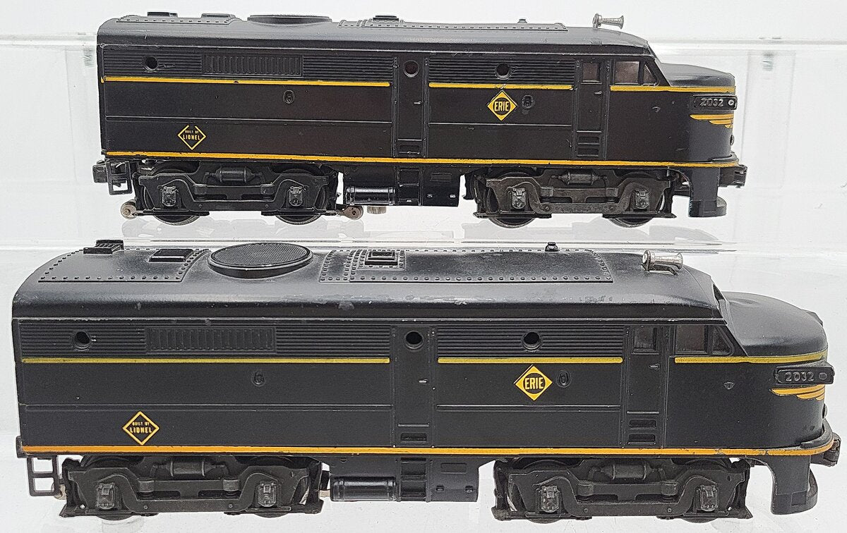 Lionel 2032 Vintage O Erie Alco AA Diesel Locomotive Set EX