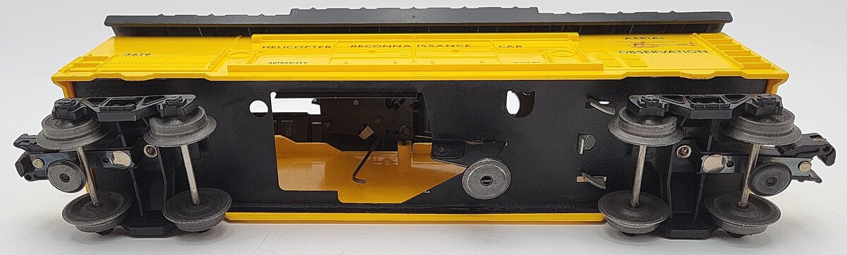 Lionel 3619 Vintage O Operating Helicopter Reconnaissance Car VG/Box