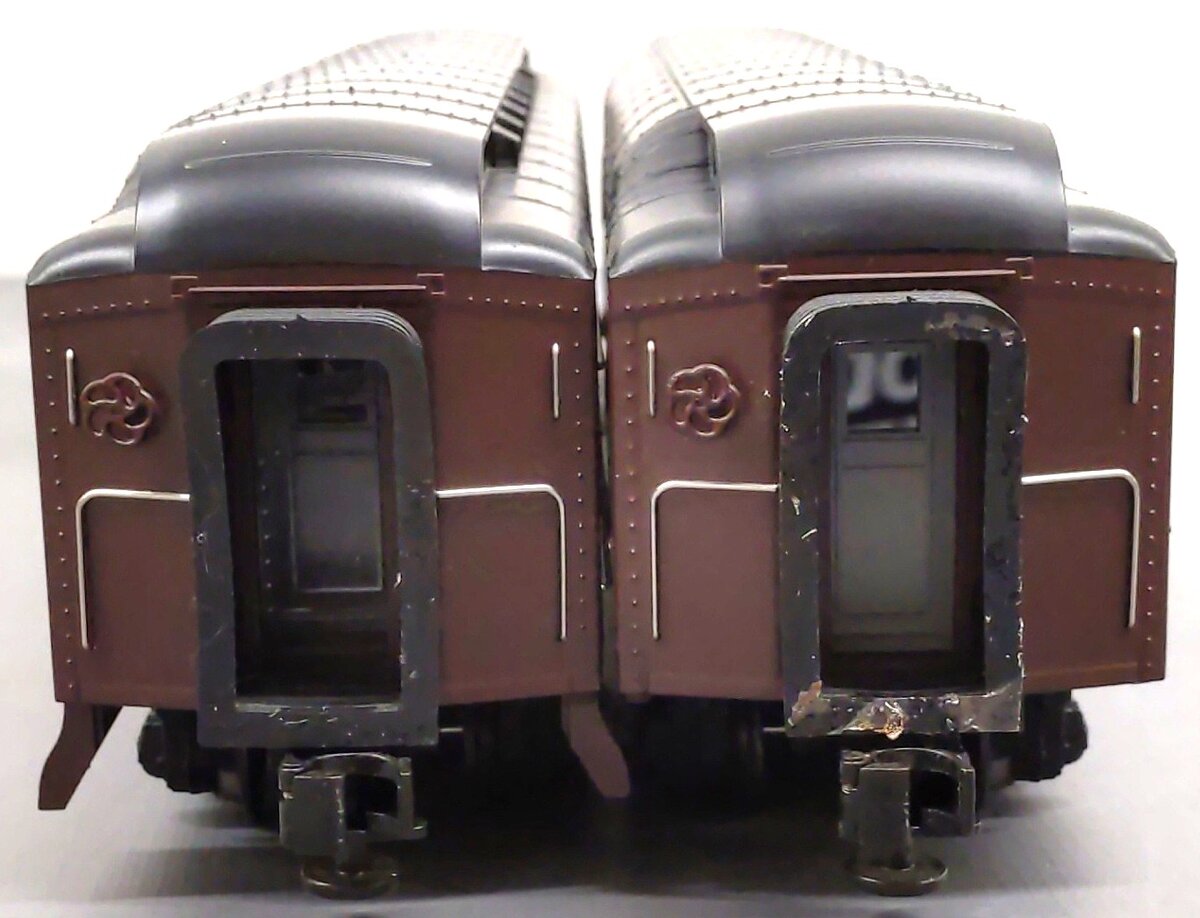 MTH 20-4125 O PRR 70' Madison Combine/Diner Passenger Car Set (Set of 2) LN/Box