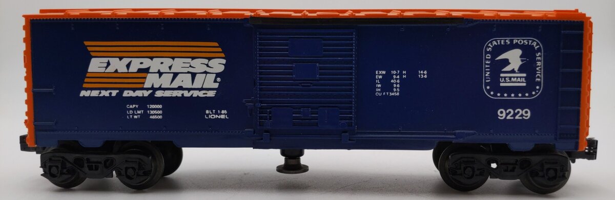 Lionel 6-9229 O Gauge Operating USPS Express Mail Boxcar EX/Box