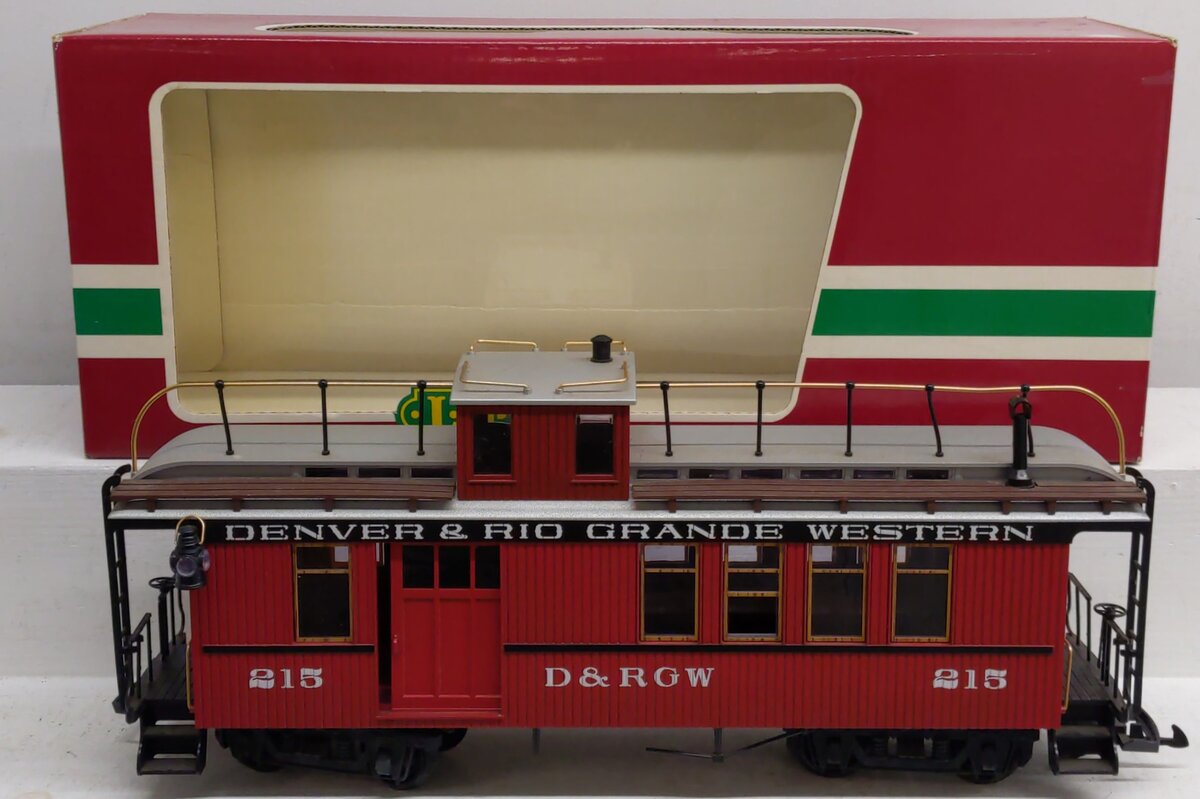 LGB 4075 G Scale Denver & Rio Grande Western Deluxe Drovers Caboose VG/Box