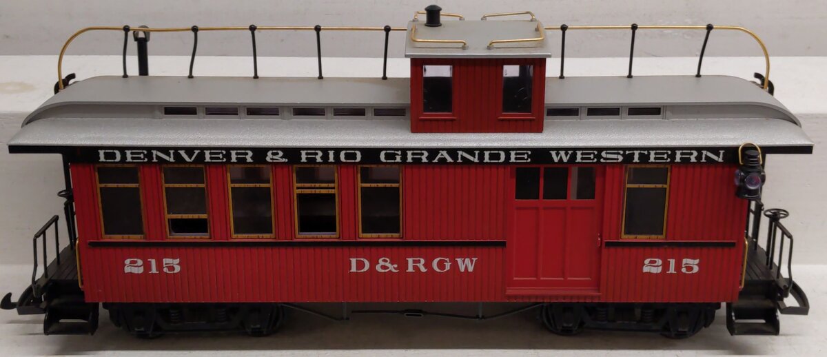 LGB 4075 G Scale Denver & Rio Grande Western Deluxe Drovers Caboose VG/Box